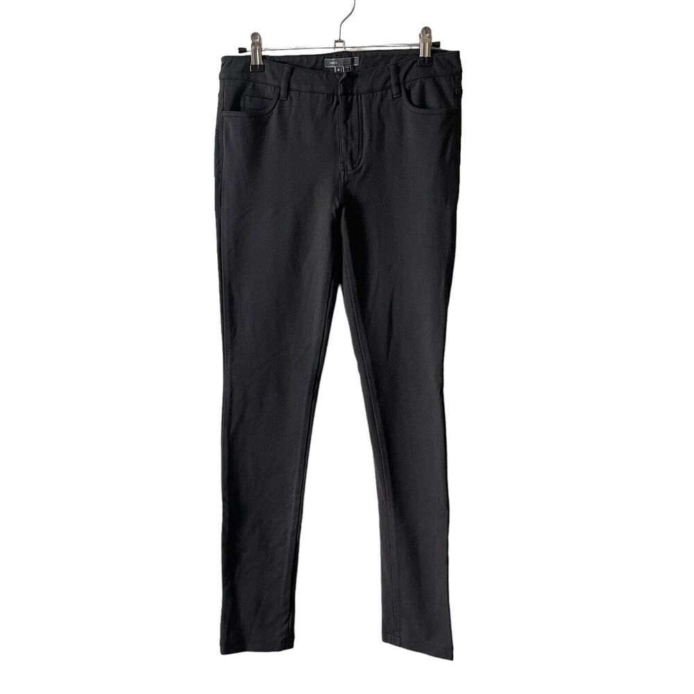 Vince 4 Skinny Pants Dark Gray Stretch Viscose Career Sleek Mid Rise